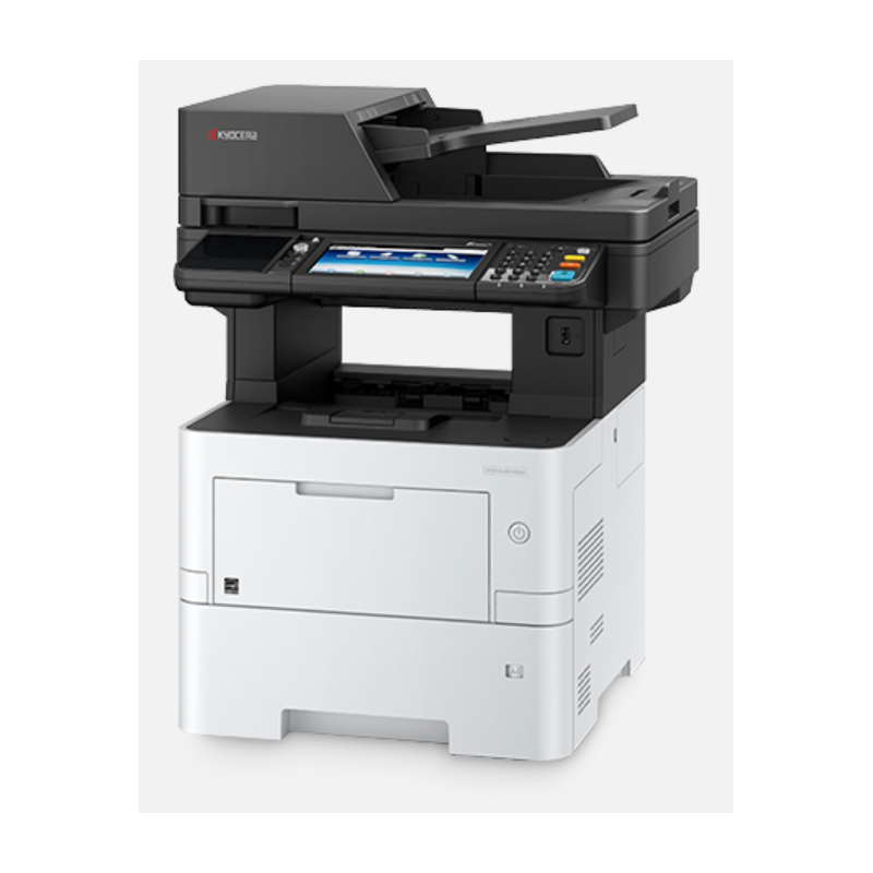 Kyocera - ECOSYS M3145idn - Multifonctions (impression, copie, scan) laser - noir et blanc - A4 - (i) écran tactile - recto vers Kyocera - ECOSYS M3145idn - Multifonctions (impression, copie, scan) laser - noir et blanc - A4 - (i) écran tactile - recto vers