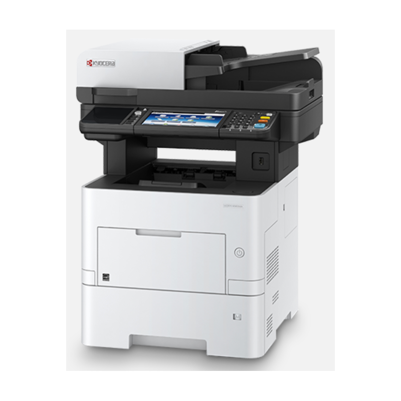 Kyocera - ECOSYS M3655idn - Multifonctions (impression, copie, scan, fax) laser - noir et blanc - A4 - (i) écran tactile - recto Kyocera - ECOSYS M3655idn - Multifonctions (impression, copie, scan, fax) laser - noir et blanc - A4 - (i) écran tactile - recto