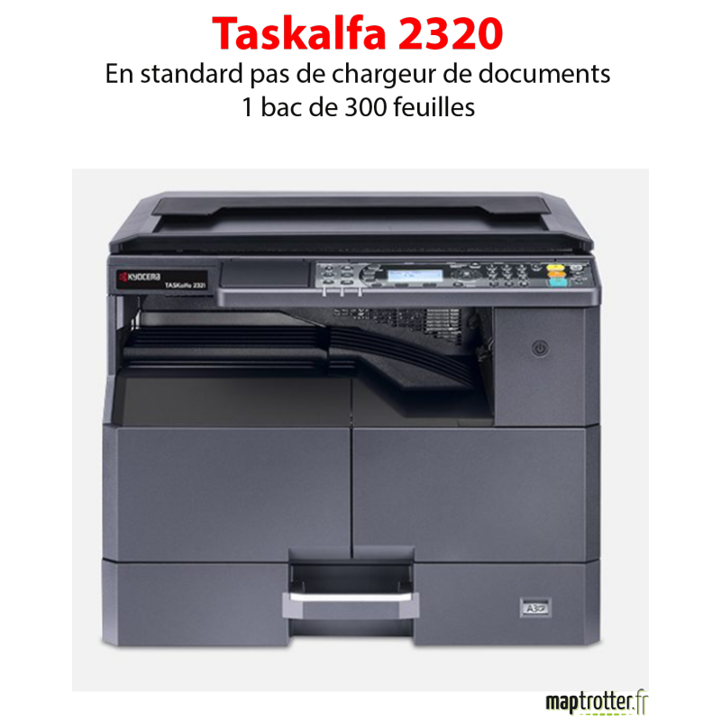 Kyocera - TASKalfa 2320 - Multifonctions (impression, copie, scan) laser - noir et blanc - A3, écran tactile - chargeur de docum Kyocera - TASKalfa 2320 - Multifonctions (impression, copie, scan) laser - noir et blanc - A3, écran tactile - chargeur de docum