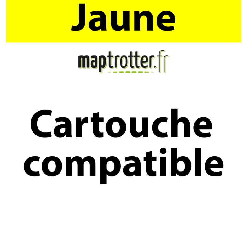 980 - D8J09A - Toner jaune Maptrotter compatible HP - 6 600 pages 