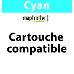 CN626AE - Cartouche cyan Maptrotter compatible HP - 6 600 pages 