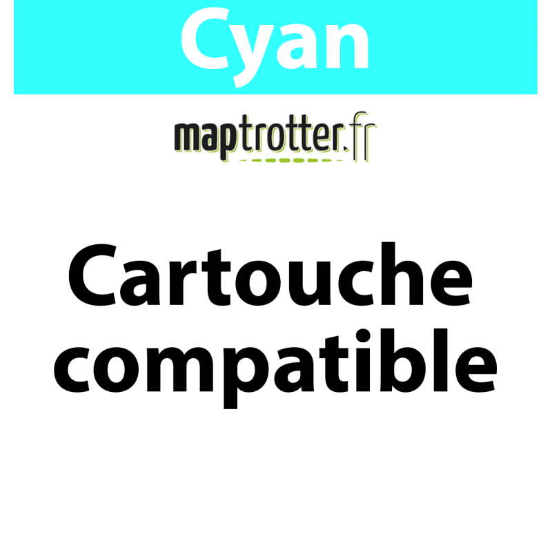 CN626AE - Cartouche cyan Maptrotter compatible HP - 6 600 pages 
