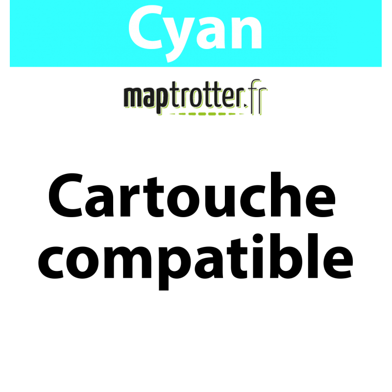 CN626AE - Cartouche cyan Maptrotter compatible HP - 6 600 pages CN626AE - Cartouche cyan Maptrotter compatible HP - 6 600 pages