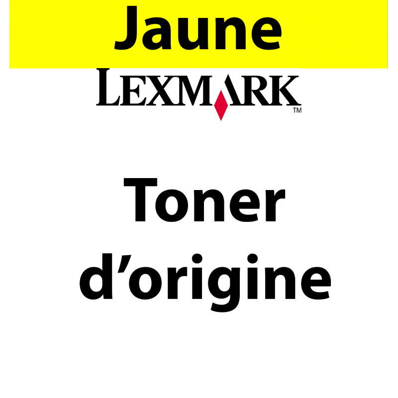 Lexmark - 20N20Y0 - Toner jaune - produit d'origine - 1 500 pages 