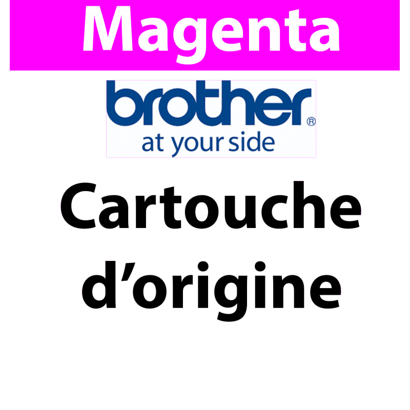 Brother - LC421M - Cartouche d'encre magenta - produit d'origine Brother - 200 pages 