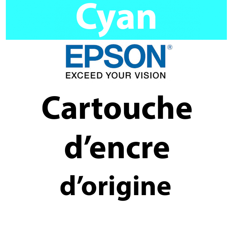 Epson - 408L - C13T09K24010 - Cartouche d'encre cyan, produit d'origine, lunettes, 1 700 pages 