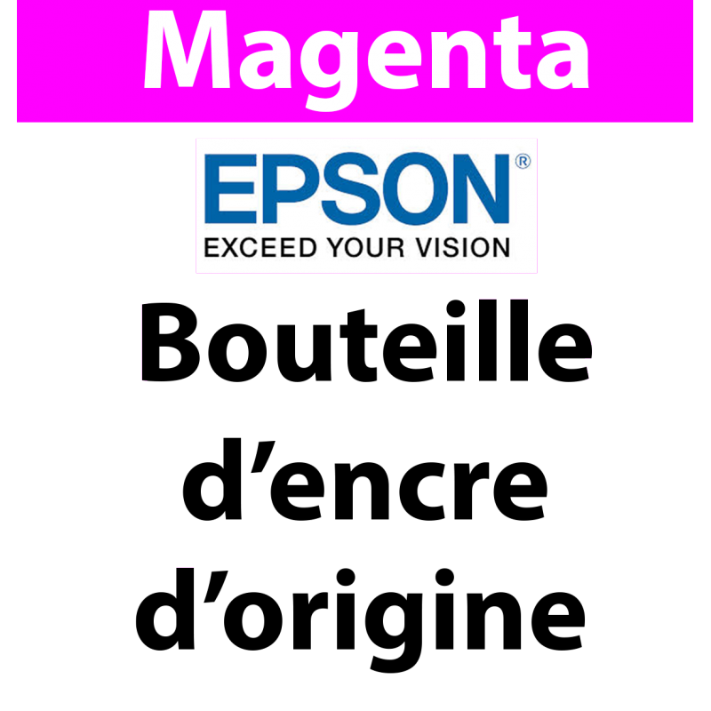 Epson - 104 - C13T00P340 - bouteille d'encre Magenta, 65 ml, produit  d'origine, 7 500 pages