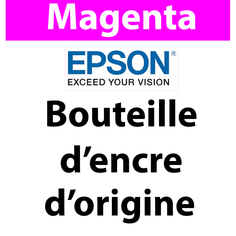 Epson - 104 - C13T00P340 - bouteille d'encre Magenta, 65 ml, produit d'origine, 7 500 pages 