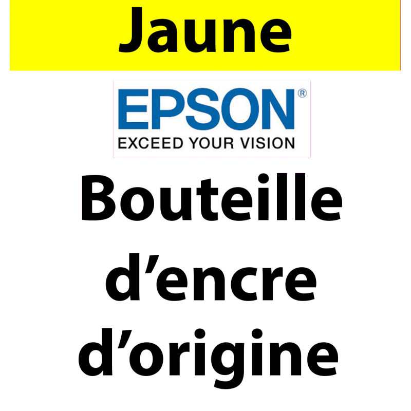 Epson - 104 - C13T00P440 - bouteille d'encre Jaune, 65 ml, produit d'origine, 7 500 pages 