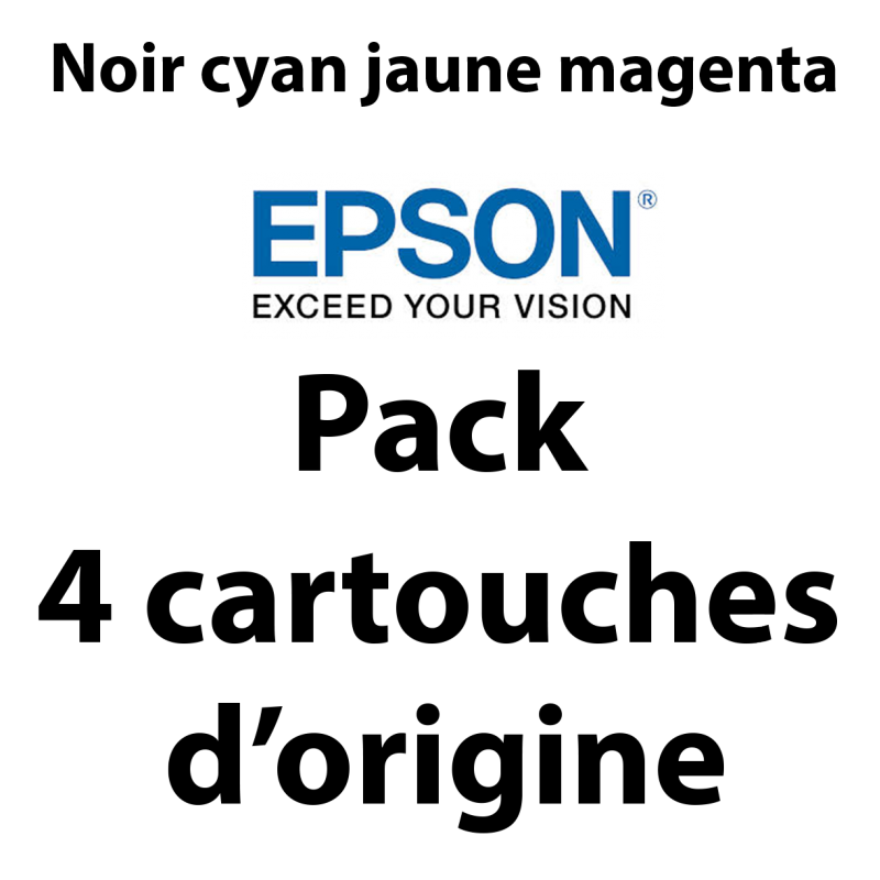 Epson - 405 - C13T05G64010 - Multipack de 4 cartouches d’encre noir et couleurs, produit d'origine, 350 pages noir /300 pages ch