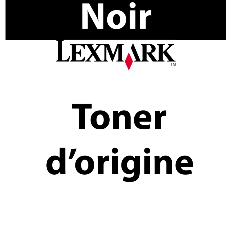 Lexmark - 55B0XA0 - Toner noir, produit d'origine, 20 000 pages 
