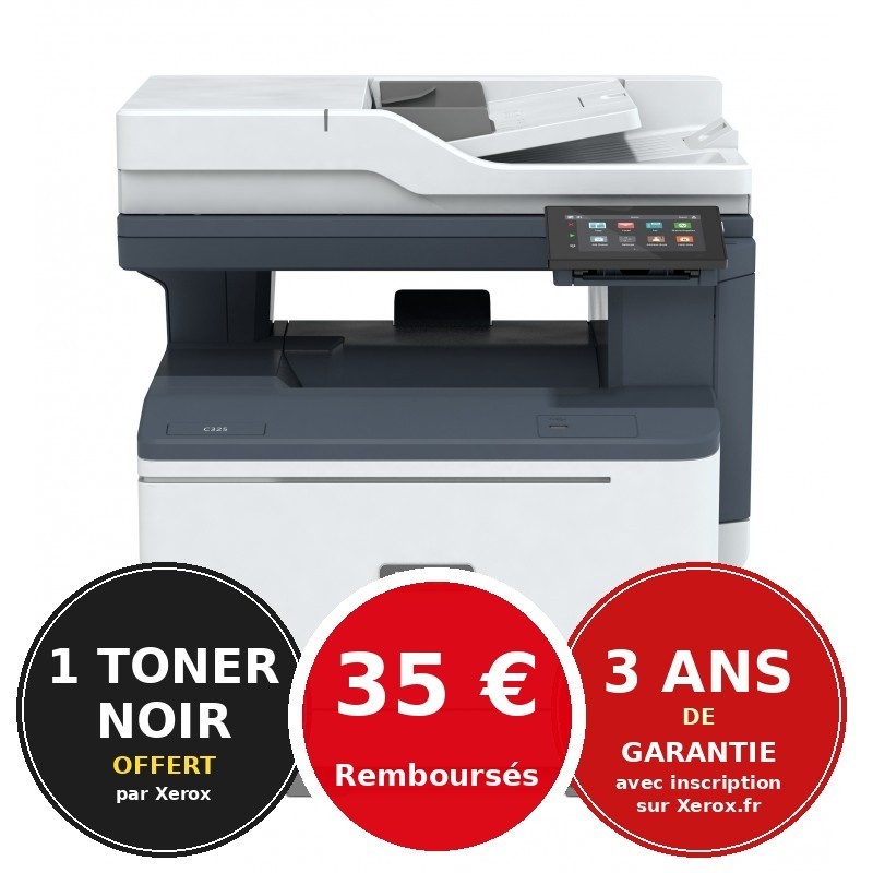 Xerox - C325V/DNI - Multifonction, impression, copie, scan, fax, laser, couleur, A4, Recto verso en impression, copie, scan (1 p