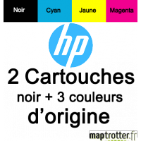 HP - N9J72AE - 301 - Pack de 1 cartouche noire + 1 cartouche 3 couleur - produit d'origine