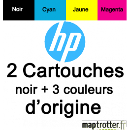 HP - N9J72AE - 301 - Pack de 1 cartouche noire + 1 cartouche 3 couleur - produit d'origine HP - N9J72AE - 301 - Pack de 1 cartouche noire + 1 cartouche 3 couleur - produit d'origine