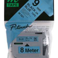 Brother - MK521BZ - Ruban  - noir/bleu - 9 mm - plastique - non laminé, 8 m.