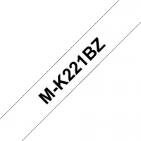 Brother - M-K221BZ - Etiquettes - Noir sur Blanc - Rouleau (9 mm x 8 m) autocollant