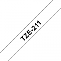 Brother - TZE-211 - Etiquettes - Noir sur Blanc - Rouleau (6 mm x 8 m) - autocollant lamainé
