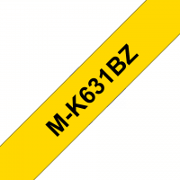 Brother - M-K631BZ - Etiquettes - noir sur jaune - rouleau (12 mm x 8 m) - autocollant