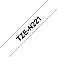 Brother - TZE-N221 - Etiquettes - Noir sur Blanc - Rouleau (9 mm x 8 m) - autocollant
