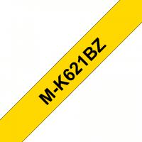 Brother - MK-621BZ - Etiquettes - Noir sur Jaune - Rouleau (9 mm x 8 m) - autocollant