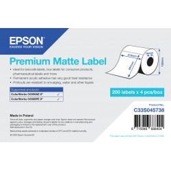 Epson - C33S045738 - PREMIUM MATTE LABEL DIE CUTROLL    